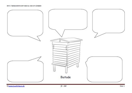 Beskriv med talebobler. Skriveark til undervisning i skolen. Faglitteratur og børnestavning. Insekter.