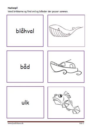 Huskespil, memory til undervisningen i indskolingen og mellemtrinnet. Grønland.