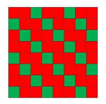 Mal mønsterne i den rigtige rækkefølge. Matematik undervisning i indskolingen.