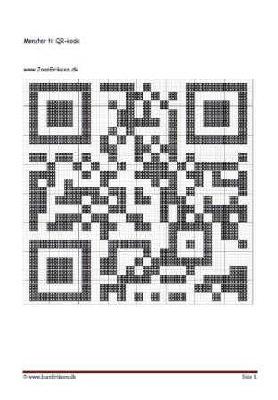 Korssting, Petit point, Håndværk og Design. Undervisning, QR kode