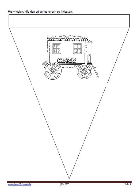 Vimpler til ophængning i klasseværelset til temaet cirkus.