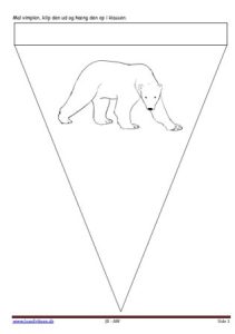 Vimpler til ophængning i klasseværelset til temaerne Zoologisk have, Grønland og Pattedyr. Isbjørn.