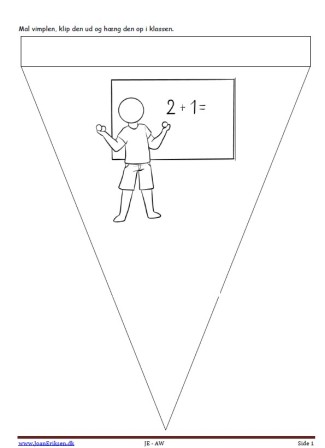 Vimpler til ophængning i klasseværelset til temaet skole. Matematiklærer.