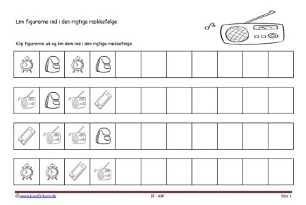 Matematik undervisning i mønster og rækkefølge. Radio