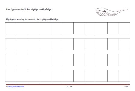 Matematik undervisning i mønster og rækkefølge. Blåhval, Grønland.