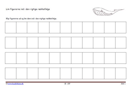 Matematik undervisning i mønster og rækkefølge. Blåhval, Grønland.