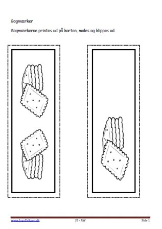Bogmærker, malebog, Indskoling, Mellemtrin, Kiks
