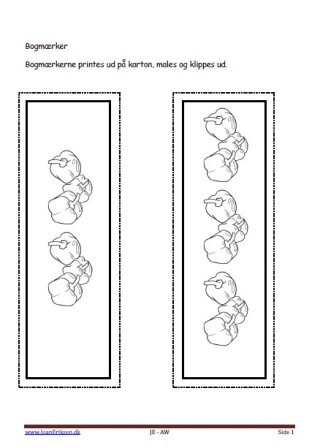 Bogmærker, malebog, Indskoling, Mellemtrin, Peberfrugt, Frugt og grønt,