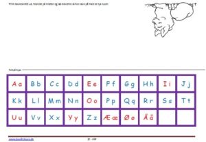 Navneskilte, Undervisning, Indskoling, mellemtrin, Alfabet. Alfa og Beta,