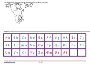 Navneskilte, Undervisning, Indskoling, mellemtrin, Alfabet. Alfa og Beta,