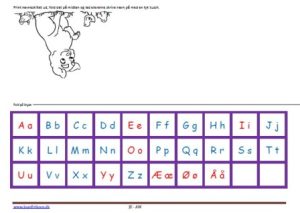 Navneskilte, Undervisning, Indskoling, mellemtrin, Alfabet. Alfa og Beta,