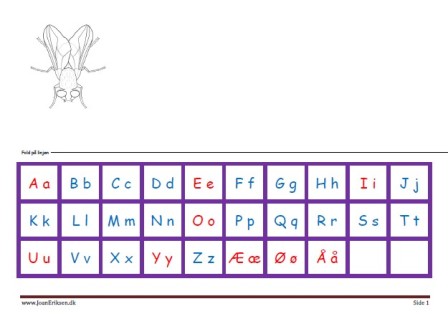 Navneskilte, Undervisning, Indskoling, mellemtrin, Alfabet. Bi, Insekter,