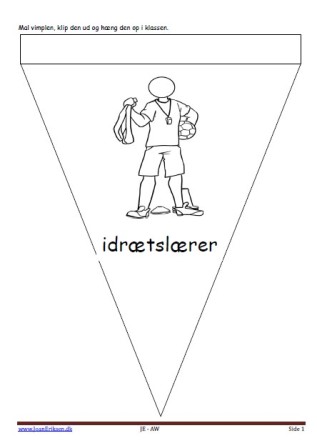 Vimpel, malebog, Indskoling, Mellemtrin, Idrætslærer