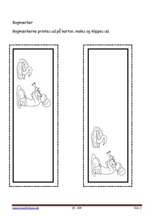 Bogmærker, Malebog, Indskoling, Mellemtrin, Undervisning,Cirkus.