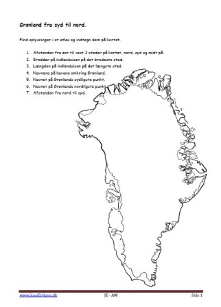 Grønland, Elevopgave, Faglitteratur, Geografi,