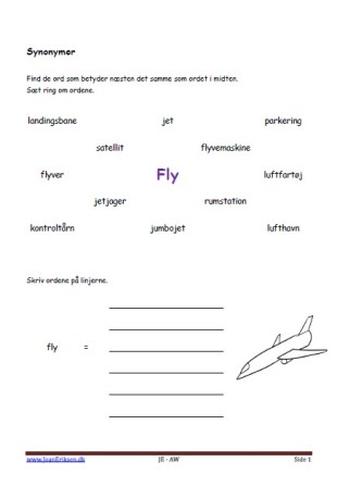Elevopgave, Synonymer, Fly,