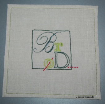 Frit Broderi, Tekst, Re-design, Broderi, Undervisning,