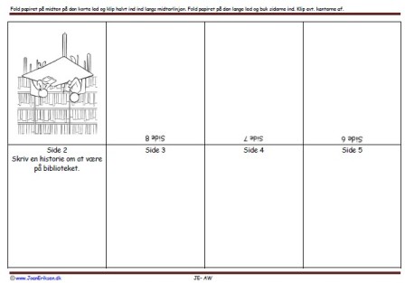 Foldebog, Undervisning, Indskoling, Bibliotek, Udeskole,