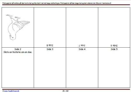 Foldebog, Undervisning, Indskoling, Due, Fugl,