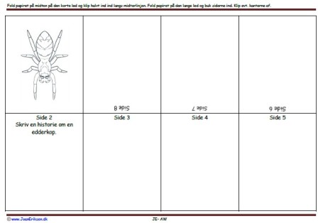 Foldebog, Undervisning, Indskoling, Edderkop,