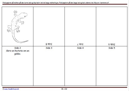 Foldebog, Undervisning, Indskoling, Gekko, Zoologisk have