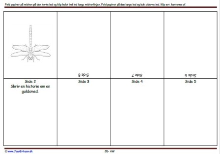 Foldebog, Undervisning, Indskoling, Insekter, Guldsmed