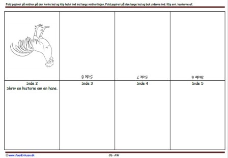 Foldebog, Undervisning, Indskoling, Hane, Landbrug, Fugl