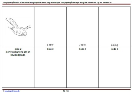 Foldebog, Undervisning, Indskoling, Havskildpadde, Havet,