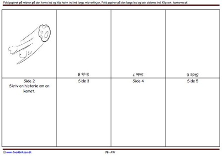 Foldebog, Undervisning, Indskoling, Rummet. Komet