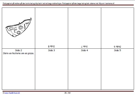 Foldebog, Undervisning, Indskoling, Mad. Pizza