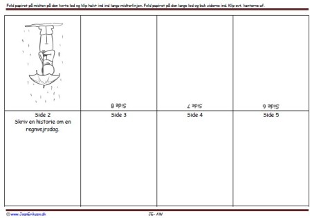 Foldebog, Undervisning, Indskoling, Regnvejr, Vejret, Efterår.