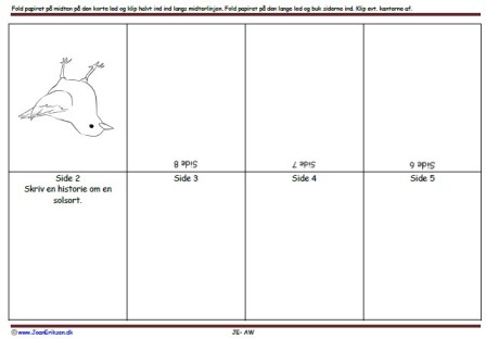 Foldebog, Undervisning, Indskoling, Solsort, forår, sommer, fugle
