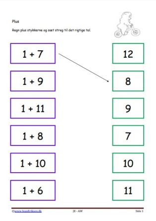 Plus, Matematik, Undervisning, Elevopgave,