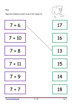 Plus, Matematik, Undervisning, Elevopgave,