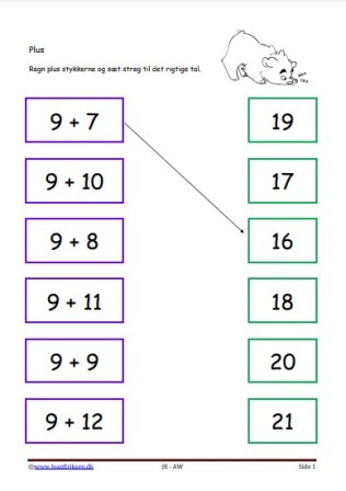 Plus, Matematik, Undervisning, Elevopgave,