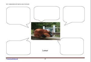 Skriveark til faglitteratur elevopgaver til undervisningen. Pattedyr, Zoologisk have.