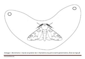 solskygger til undervisningen i temaet Insekter. Solskyggerne males klippes ud og lamineres.