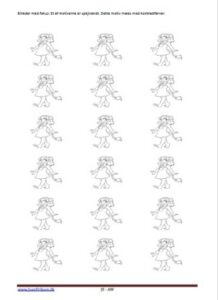 Elevopgave: Figurerne males og den spejlvendte figur males i en kontrastfarve. Tema: Eventyr