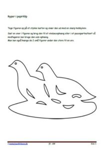 Papirklip til temaet Grønland og fugle