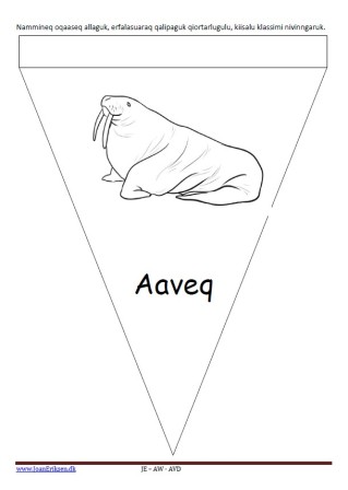 Vimpler til at hænge op i klassen. Grønlandske ord. Kalaallit Nunaat