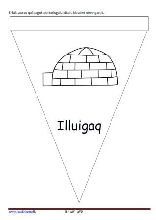 Vimpler til at hænge op i klassen. Grønlandske ord. Kalaallit Nunaat