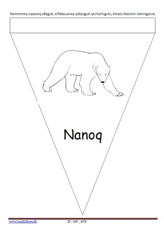 Vimpler til at hænge op i klassen. Grønlandske ord. Kalaallit Nunaat