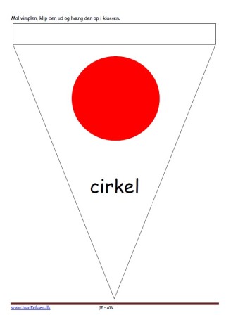 Vimpler med geometriske figurer. Matematikundervisning.