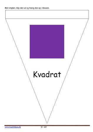 Vimpler med geometriske figurer. Matematikundervisning.