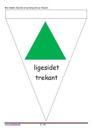 Vimpler med geometriske figurer. Matematikundervisning.
