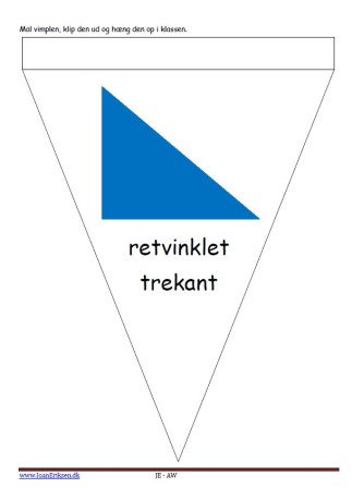 Vimpler med geometriske figurer. Matematikundervisning.