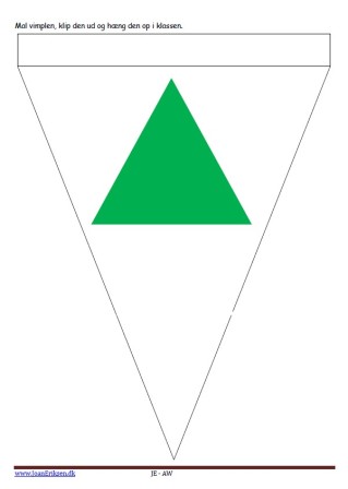 Vimpler med geometriske figurer. Matematikundervisning.