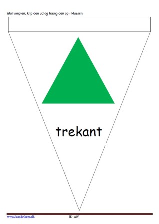 Vimpler med geometriske figurer. Matematikundervisning.
