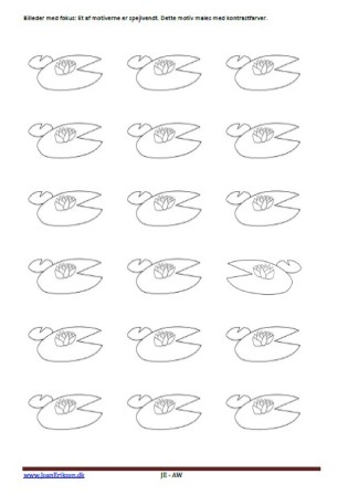 Billeder med fokus. maleopgave til undervisning i Billedkunst og til temaerne Blomster.