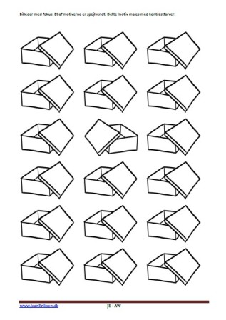 Billeder med fokus. maleopgave til undervisning i Billedkunst og til temaerne Mennesket. skole. Bolig.